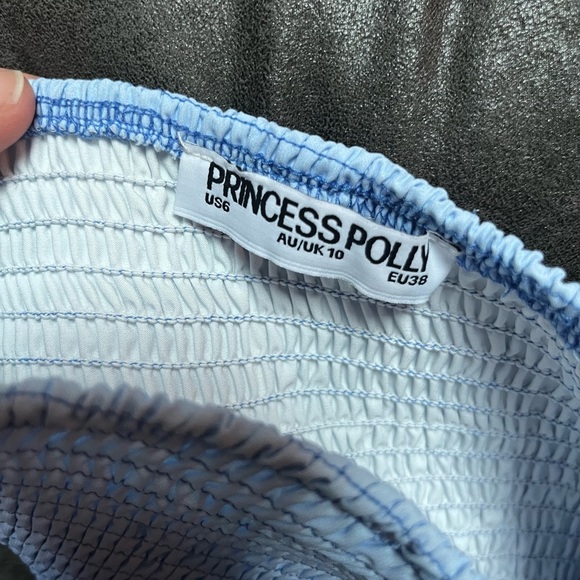 Princess Polly smocked pucker dress blue ombré size 6 nautical - Picture 6 of 6